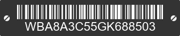 2016 BMW 320i WBA8A3C55GK688503 VIN decoded