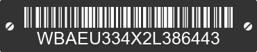 2002 BMW 325xi WBAEU334X2L386443 VIN decoded