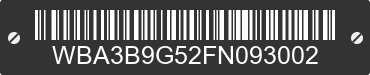 2015 BMW 335i WBA3B9G52FN093002 VIN decoded