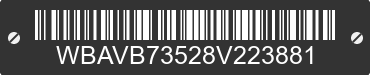 2008 BMW 335i WBAVB73528V223881 VIN decoded