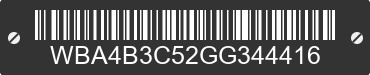2016 BMW 435i WBA4B3C52GG344416 VIN decoded