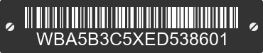 2014 BMW 535i WBA5B3C5XED538601 VIN decoded