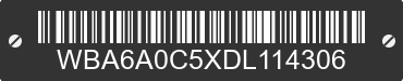 2013 BMW 640i WBA6A0C5XDL114306 VIN decoded
