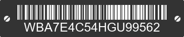 2017 BMW 740i WBA7E4C54HGU99562 VIN decoded