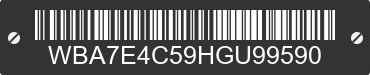 2017 BMW 740i WBA7E4C59HGU99590 VIN decoded