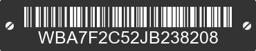 2018 BMW 750i / B7 WBA7F2C52JB238208 VIN decoded