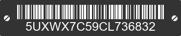 2012 BMW X3 5UXWX7C59CL736832 VIN decoded