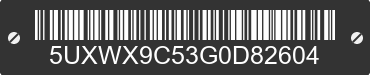 2016 BMW X3 5UXWX9C53G0D82604 VIN decoded