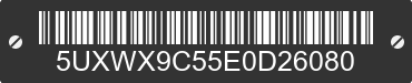 2014 BMW X3 5UXWX9C55E0D26080 VIN decoded