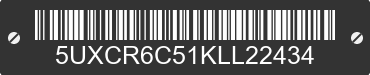 2019 BMW X5 5UXCR6C51KLL22434 VIN decoded