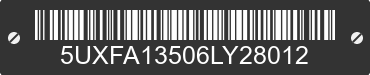 2006 BMW X5 5UXFA13506LY28012 VIN decoded