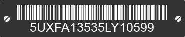 2005 BMW X5 5UXFA13535LY10599 VIN decoded
