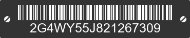 2002 BUICK Century 2G4WY55J821267309 VIN decoded