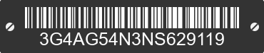 1992 BUICK Century 3G4AG54N3NS629119 VIN decoded