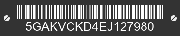 2014 BUICK Enclave 5GAKVCKD4EJ127980 VIN decoded