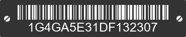 2013 BUICK LaCrosse 1G4GA5E31DF132307 VIN decoded