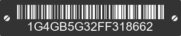 2015 BUICK LaCrosse 1G4GB5G32FF318662 VIN decoded