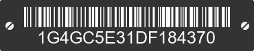 2013 BUICK LaCrosse 1G4GC5E31DF184370 VIN decoded