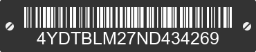 2022 BULLET Bullet 4YDTBLM27ND434269 VIN decoded