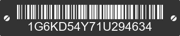 2001 CADILLAC Deville 1G6KD54Y71U294634 VIN decoded