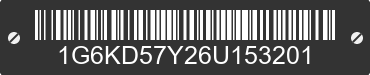 2006 CADILLAC DTS 1G6KD57Y26U153201 VIN decoded