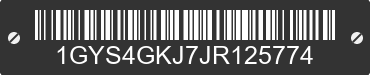 2018 CADILLAC Escalade ESV 1GYS4GKJ7JR125774 VIN decoded