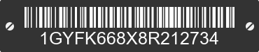 2008 CADILLAC Escalade 1GYFK668X8R212734 VIN decoded