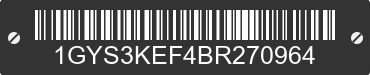 2011 CADILLAC Escalade 1GYS3KEF4BR270964 VIN decoded