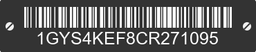 2012 CADILLAC Escalade 1GYS4KEF8CR271095 VIN decoded