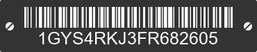 2015 CADILLAC Escalade 1GYS4RKJ3FR682605 VIN decoded