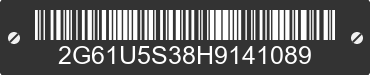 2017 CADILLAC XTS 2G61U5S38H9141089 VIN decoded