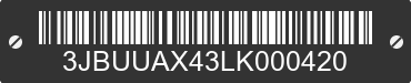 2020 CAN-AM Defender/Traxter 3JBUUAX43LK000420 VIN decoded