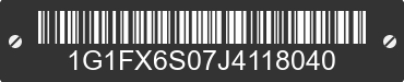 2018 CHEVROLET Bolt EV 1G1FX6S07J4118040 VIN decoded