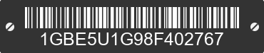 2008 CHEVROLET C5 1GBE5U1G98F402767 VIN decoded