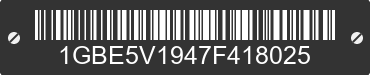 2007 CHEVROLET C5 1GBE5V1947F418025 VIN decoded
