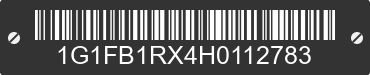 2017 CHEVROLET Camaro 1G1FB1RX4H0112783 VIN decoded