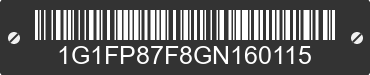 1986 CHEVROLET Camaro 1G1FP87F8GN160115 VIN decoded