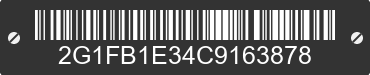 2012 CHEVROLET Camaro 2G1FB1E34C9163878 VIN decoded
