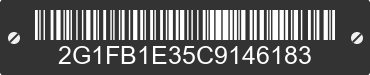 2012 CHEVROLET Camaro 2G1FB1E35C9146183 VIN decoded