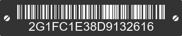 2013 CHEVROLET Camaro 2G1FC1E38D9132616 VIN decoded