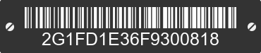 2015 CHEVROLET Camaro 2G1FD1E36F9300818 VIN decoded