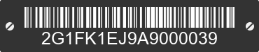 2010 CHEVROLET Camaro 2G1FK1EJ9A9000039 VIN decoded