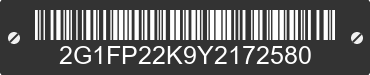 2000 CHEVROLET Camaro 2G1FP22K9Y2172580 VIN decoded