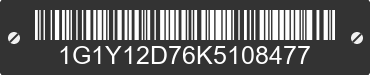 2019 CHEVROLET Corvette 1G1Y12D76K5108477 VIN decoded