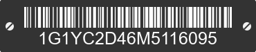 2021 CHEVROLET Corvette 1G1YC2D46M5116095 VIN decoded