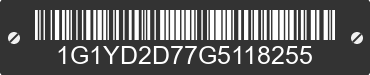 2016 CHEVROLET Corvette 1G1YD2D77G5118255 VIN decoded