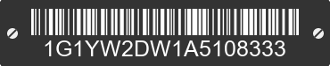 2010 CHEVROLET Corvette 1G1YW2DW1A5108333 VIN decoded