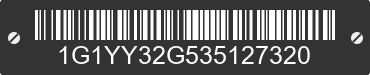 2003 CHEVROLET Corvette 1G1YY32G535127320 VIN decoded