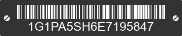 2014 CHEVROLET Cruze 1G1PA5SH6E7195847 VIN decoded