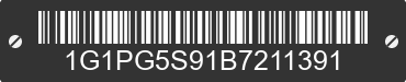 2011 CHEVROLET Cruze 1G1PG5S91B7211391 VIN decoded